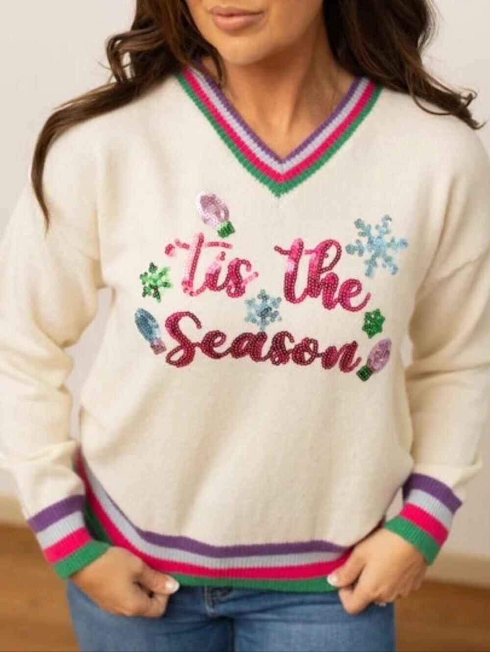 Emma And Grace Tis The Season 2XL Knit Sweater